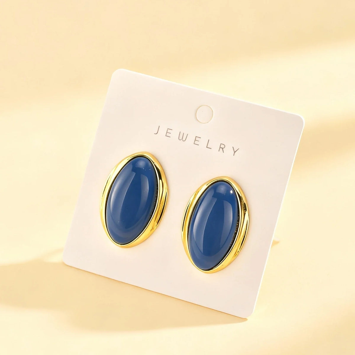 Exaggerated Retro Geometric Ellipse Stud Earrings | Personality Oval Dangle Jewelry for Women
