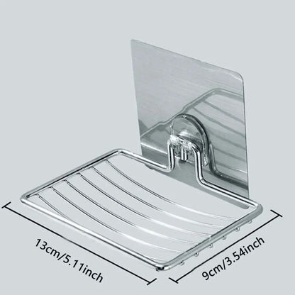 Stainless Steel Soap Rack | Wall Mounted Soap Dish with Drainage Tray