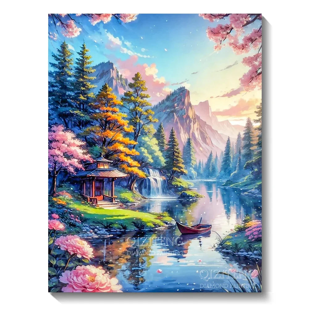 5D Diamond Art Painting Aurora Landscape DIY Mosaic Embroidery Kit