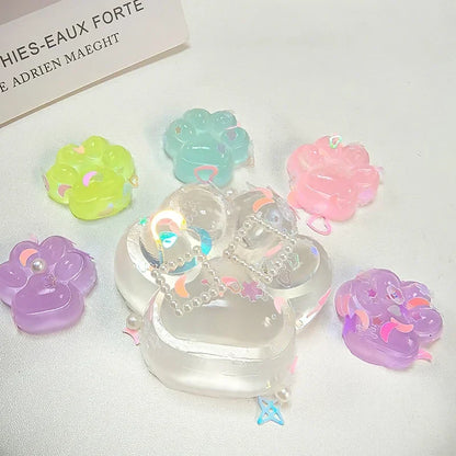 Glow-in-the-Dark Cat Paw Stress Toy | Squishy Squeeze Relief for Adults & Kids