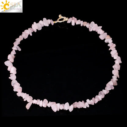 Natural Chip Stone Choker Necklace | Bohemia Crystal Bead Jewelry