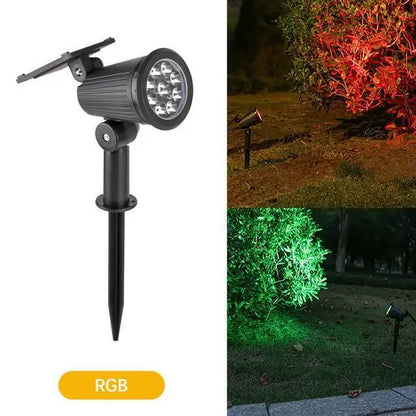 9LED Solar Spotlights Garden Waterproof IP65 Spot Lights Brightness Adjustable for Outdoor Backyard Driveway Lawn Decor Lighting