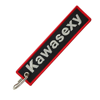 Motorcycle Keychain Double Sided Embroidery | Fashion Key Ring Gift