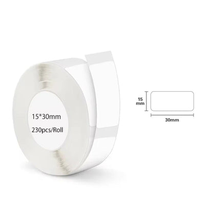 White Gap Label Paper for Phomemo D30 Q30 | Waterproof Thermal Sticker Roll