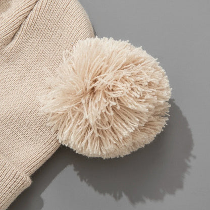 Baby Knit Pom Pom Hat | Warm Winter Cap for Toddlers