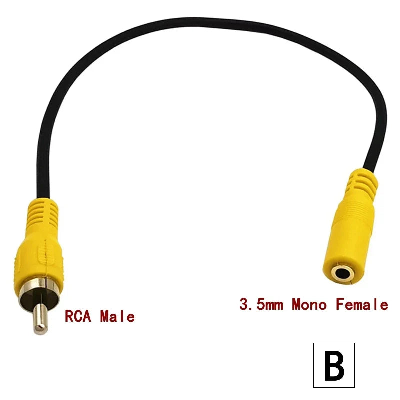 UXG 3.5mm Mini Mono Male to RCA Female Video Audio Adapter Cable | 1FT
