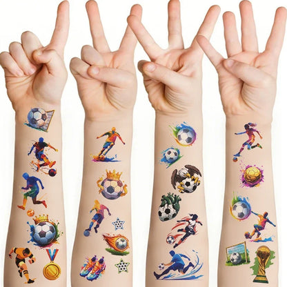 10pcs Soccer Temporary Tattoo Stickers | Kids Birthday Party Favors