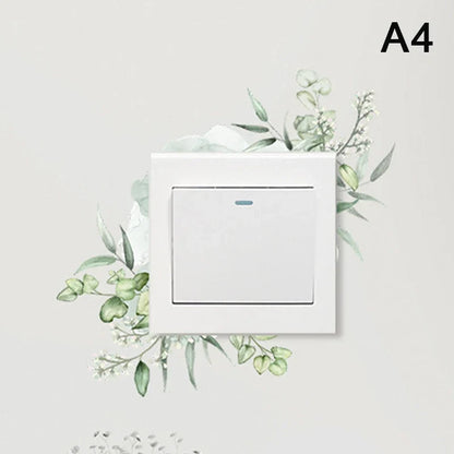 Plant Flower Switch Wall Sticker | Self-Adhesive PVC Wall Decal