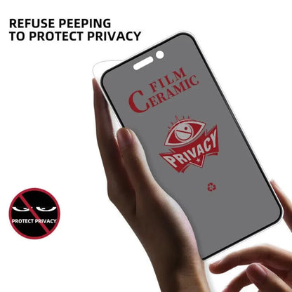 2PCS Privacy Ceramic Film For iPhone 18 17 16 15 14 11 13 12 Pro Max Air 16e 15 16 Plus XS Max XR X 7 8 SE 2020 Screen Protector