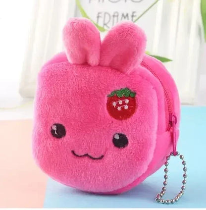 Cute Coin Purse with Keychain | Small Zipper Wallet for Change and Lipstick