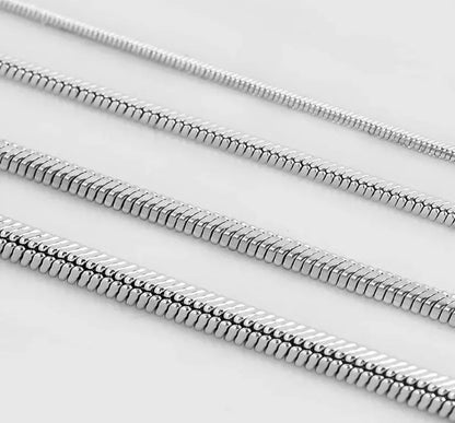 Stainless Steel Square Snake Chain Necklace | Unisex Waterproof Choker