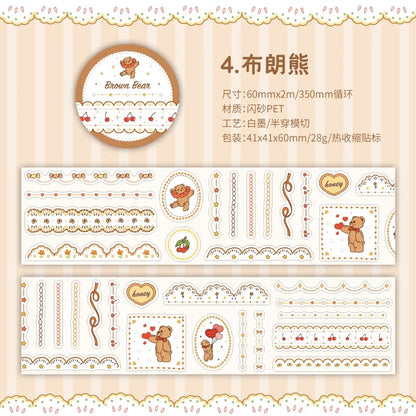 Journal GO Dessert Strawberry Washi Tape Set | Scrapbooking and Journaling Masking Tape