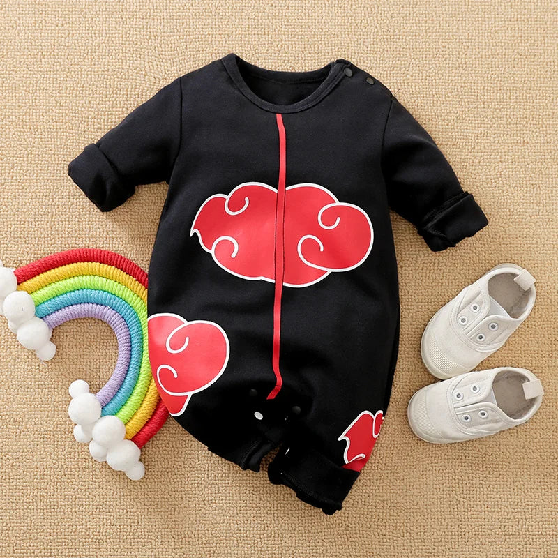 Newborn Baby Anime Cape Style Children Long Sleeve Cotton Bodysuit, Cute Kids Boys Girls Romper
