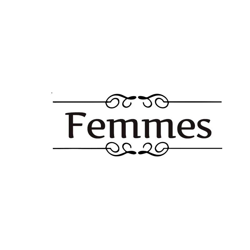 French Bathroom Toilet Sign Vinyl Sticker Decal | WC Entrance Sign Door Decal for France Home