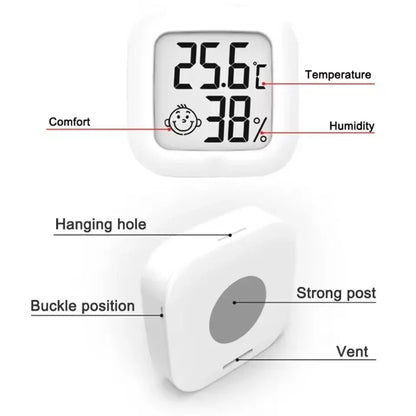 LCD Digital Thermometer Hygrometer | Indoor Room Temperature Humidity Monitor
