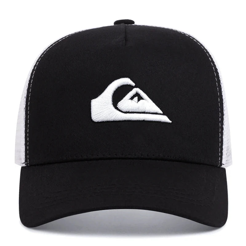 Triangle Surfing Embroidered Mesh Baseball Cap | Summer Breathable Hip Hop Trucker Hat