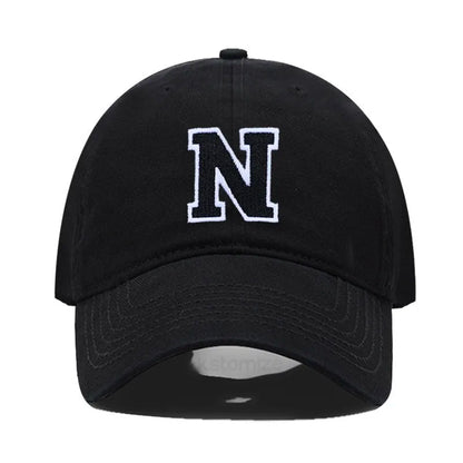 Initial Letter Embroidery Baseball Cap for Casual Sport Style
