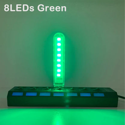 Mini USB LED Desk Lamp | 8 Color Night Light with Eye Protection