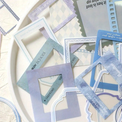 30pcs Transparent PET Frame Stickers | Scrapbooking and Journaling Decorative Supplies