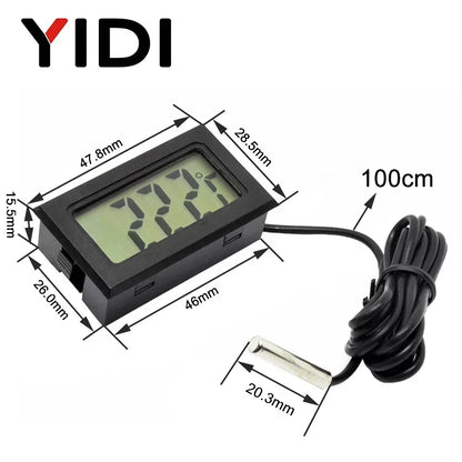 Mini LCD Digital Thermometer Hygrometer | Dual Probe Temperature Humidity Monitor