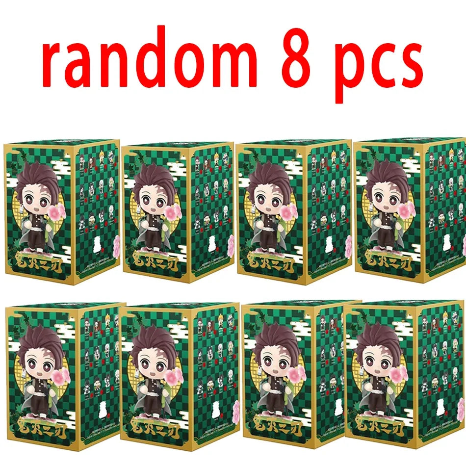 Demon Slayer Tanjiro Kamado Nezuko anime cartoon figure blind box creative personalized statue model ornament surprise gift box