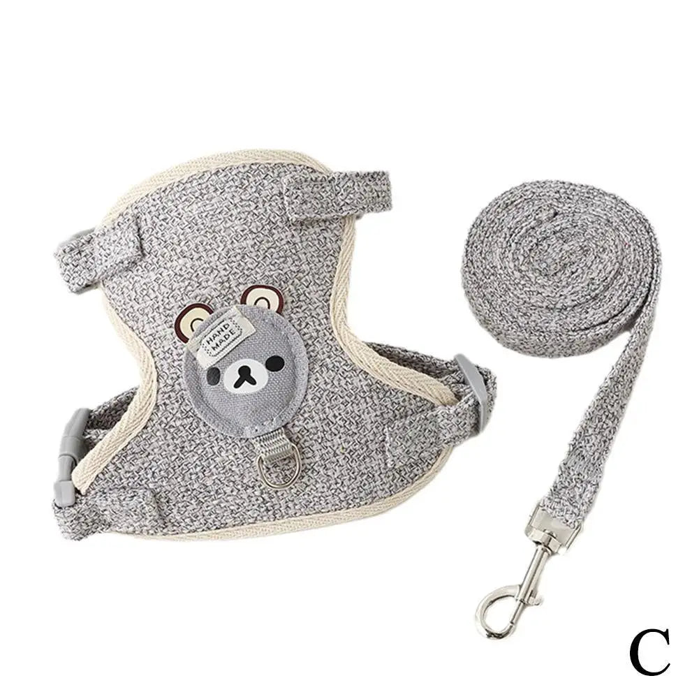 Cute Bear Vest Style Pet Leash for Small Pets