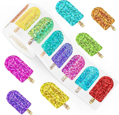 500pcs Laser Flower Sticker Roll | Cute Flower Shape Sealing Stickers for Gift Wrapping and DIY Crafts