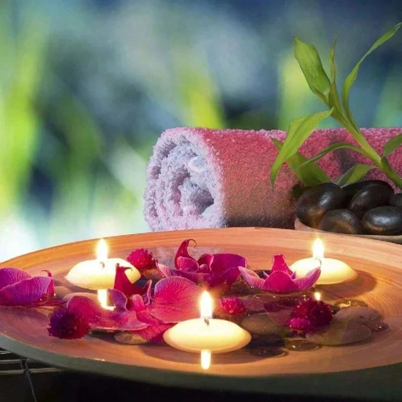 6/10/16Pcs Unscented Discs Candles Floating For Valentine's Day Party Wedding Home Bathtub Decor Romantic Confession Candlelight