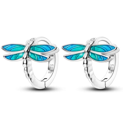 Colorful 925 Sterling Silver Hoop Earrings for Women | Classic Circle Earrings