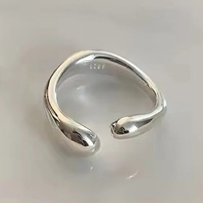 PANJBJ Real 925 Sterling Silver Retro Round Ring | Vintage Fine Jewelry for Women