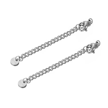 10pcs Stainless Steel Extension Chains with Lobster Clasps | DIY Jewelry Findings