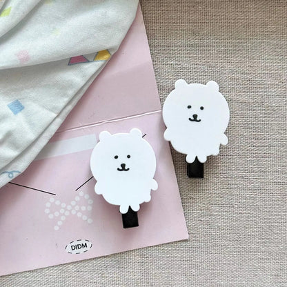 Cute Heart Bear Duckbill Hair Clip | Seamless Bangs Clip for Girls
