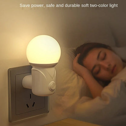LED Night Light with Dimmer | 2-Color Eye Protection Lamp for Baby Nursing and Sleep