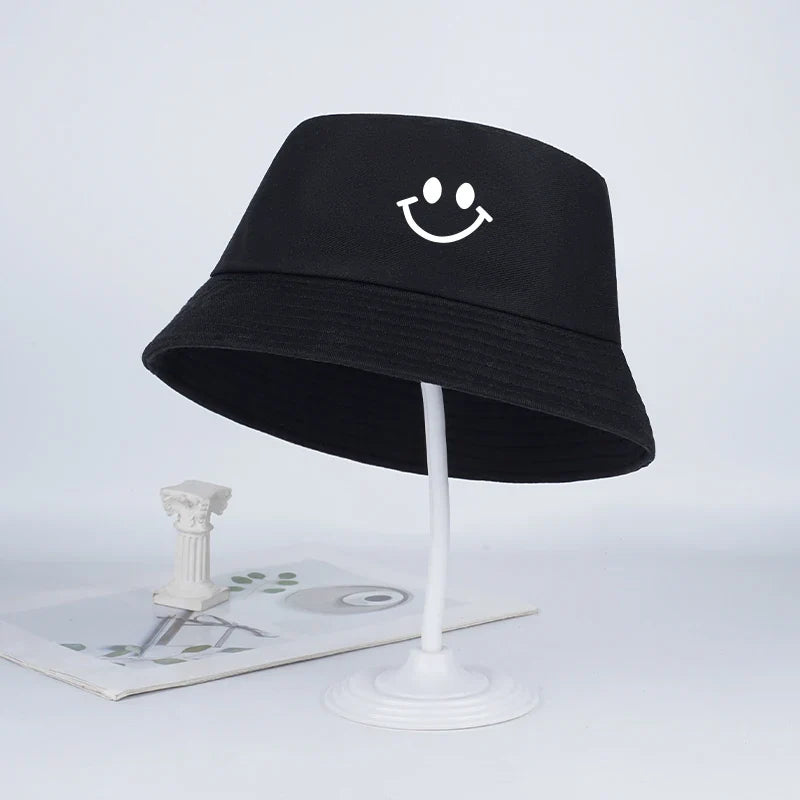 Smiley Face Fisherman Hat for Kids | Cute UV Protective Foldable Sun Hat