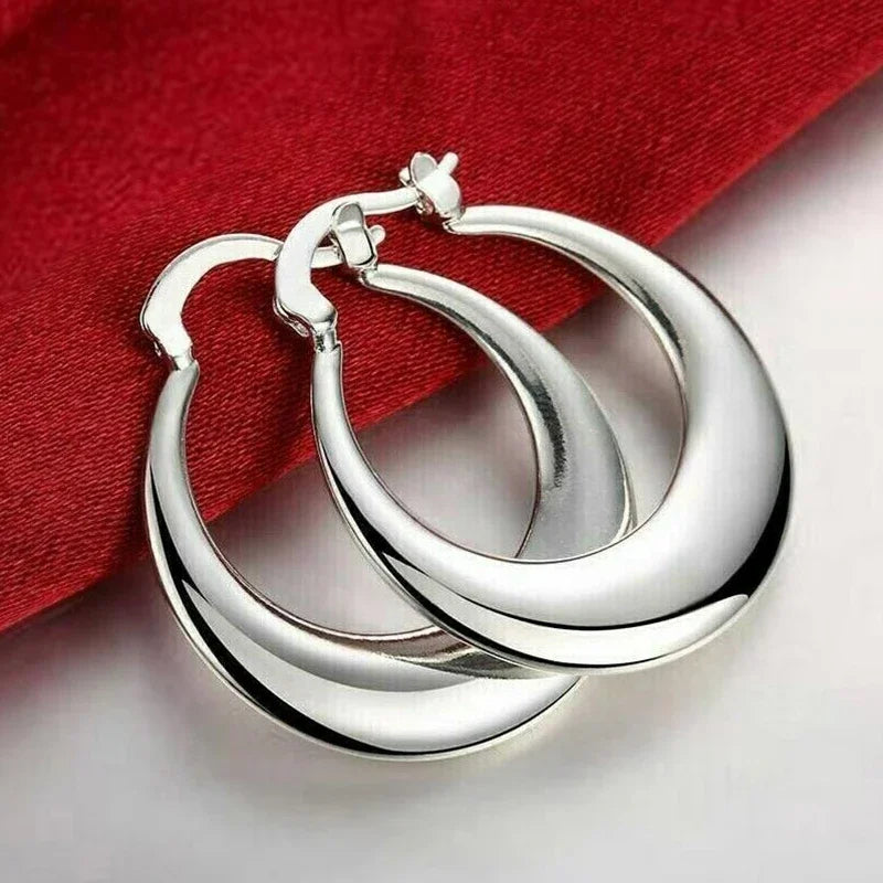 Geometric Metal Hoop Earrings for Women | Trendy Fashion Jewelry Set