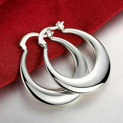 Geometric Metal Hoop Earrings for Women | Trendy Fashion Jewelry Set