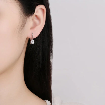 925 Sterling Silver Crystal Zircon Drop Earrings | Classic Tassel Jewelry for Women
