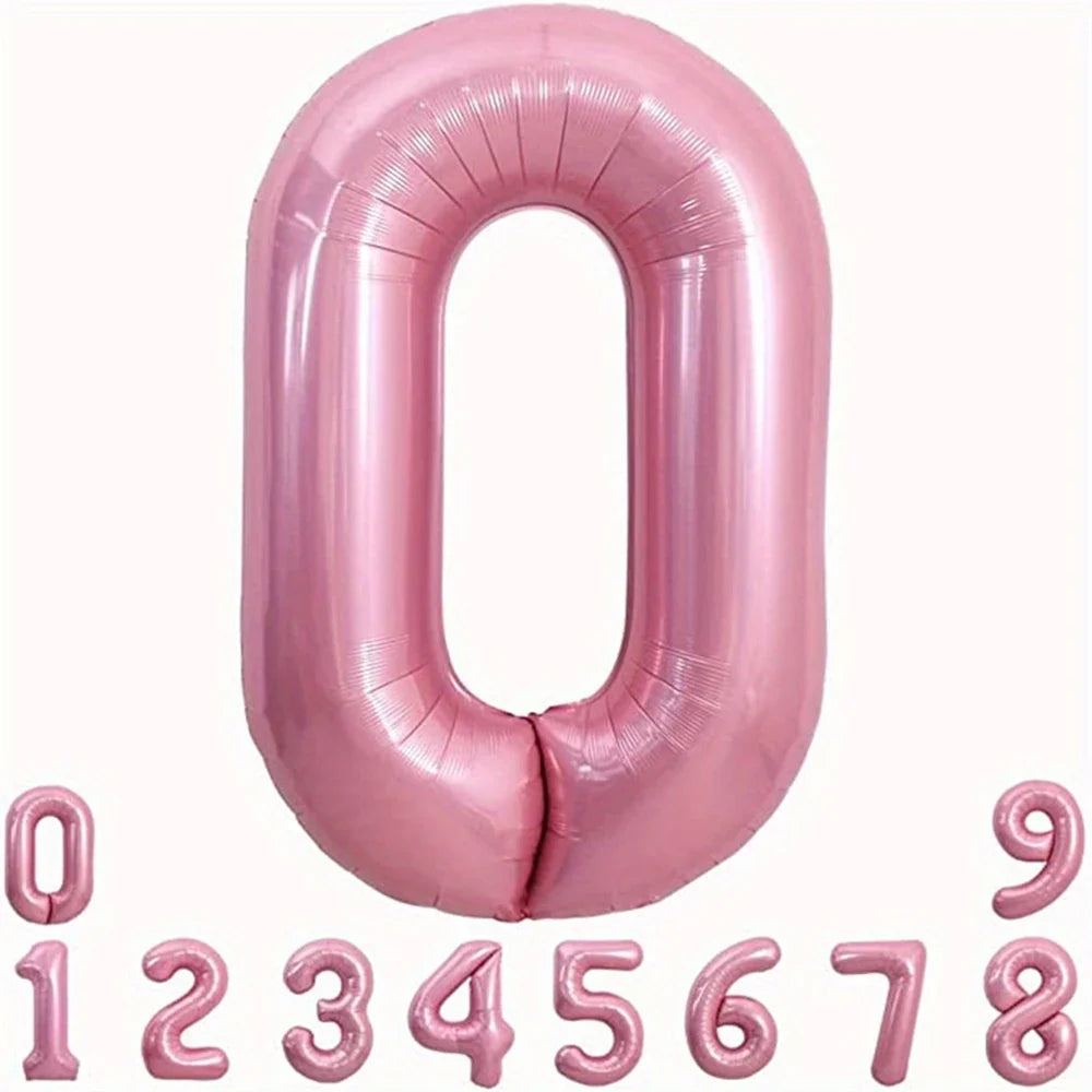 40-Inch Pink Foil Number Balloon | Birthday Party Decoration