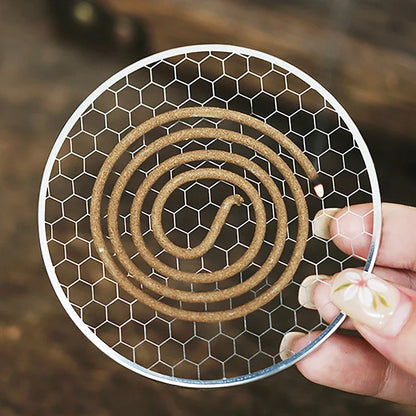 Stainless Steel Mosquito Coil Holder | Decorative Indoor Incense Burner