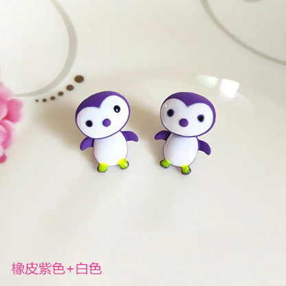 Handmade Polymer Clay Animal Earrings | Cute Dinosaur Cat Dog Stud Earrings for Women