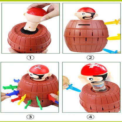 Pirate Barrel Toy Game | Jumping Pirates Bucket Sword Stab Family Interactive Game