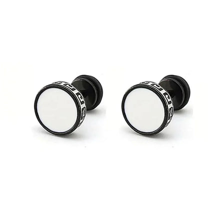 2pcs 316L Stainless Steel Vintage Flat Back Stud Earrings | Unisex Screw Back Cartilage and Tragus Piercing Jewelry