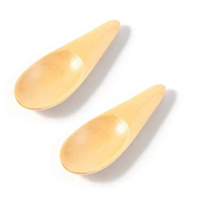 Wooden Mini Salt Spoon | Small Solid Wood Condiment Spoon