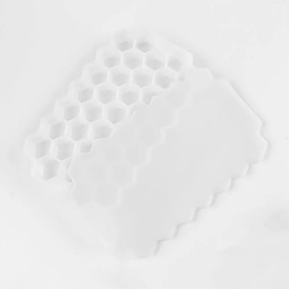 37 Grids Honeycomb Ice Cube Silicone Mold with Lid | Flexible Silicone Ice Tray for DIY Ice Making