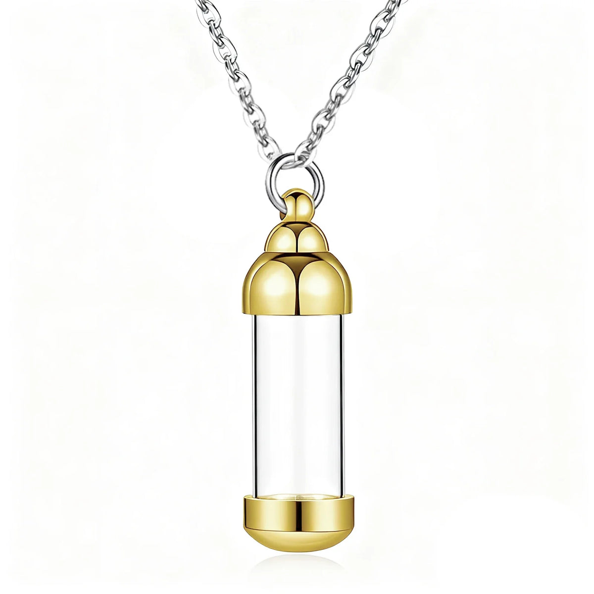 Small Glass Cremation Urn Vial Necklace for Ashes | Memorial Pet Charm