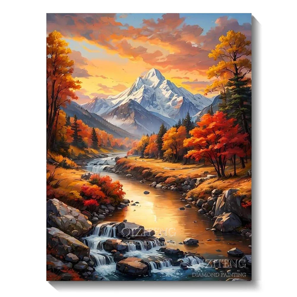 5D Diamond Art Painting Aurora Landscape DIY Mosaic Embroidery Kit
