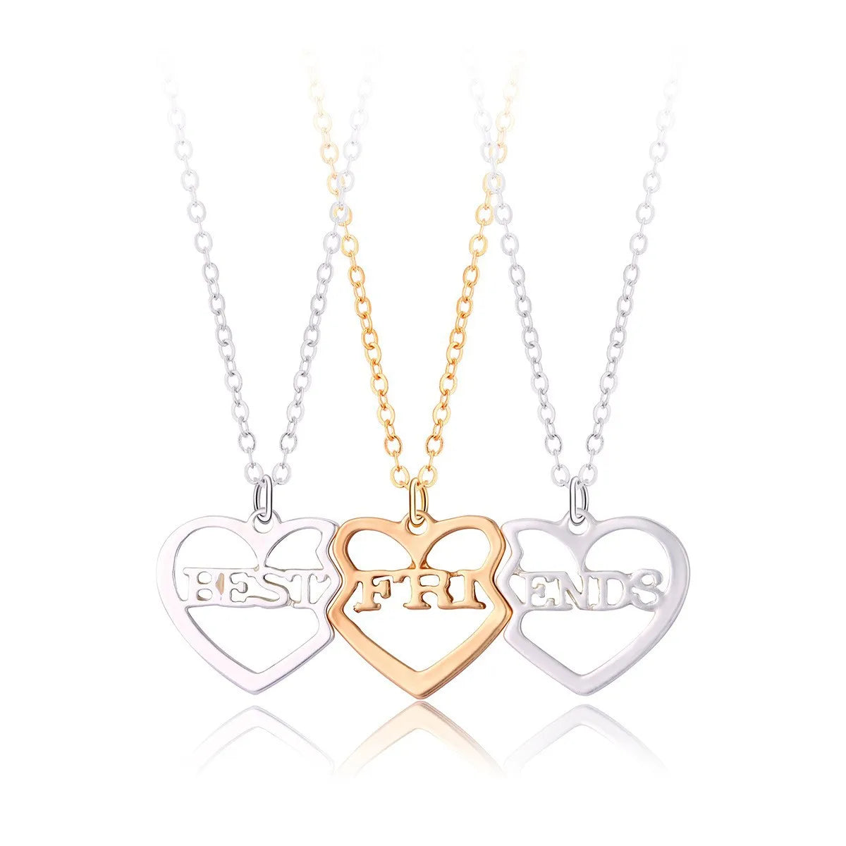 3 Piece Matching Pendant Necklace Set | Sun Moon Star Best Friend Gifts
