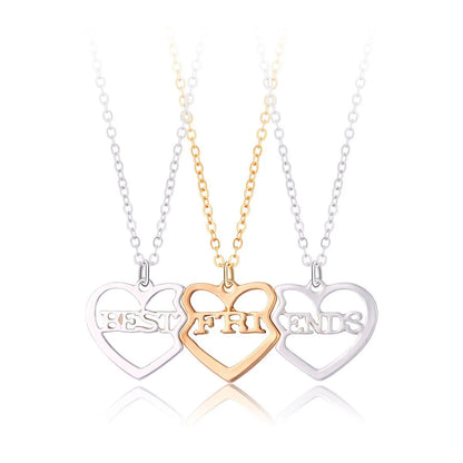 3 Piece Matching Pendant Necklace Set | Sun Moon Star Best Friend Gifts