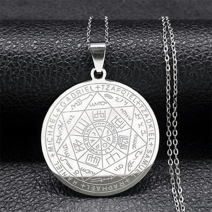 Seal of Seven Archangels Medal Necklace | Stainless Steel Protection Jewelry