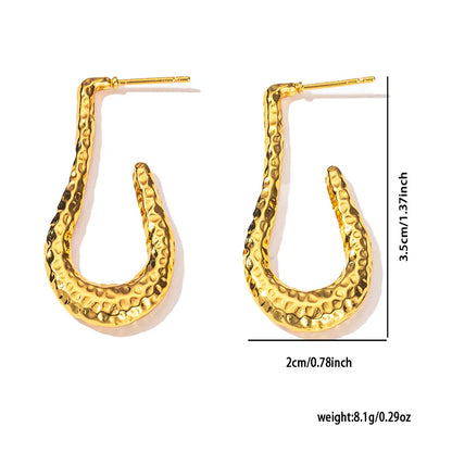 316L Stainless Steel Heart Hollow Irregular Earrings | Niche Drop Earrings for Women